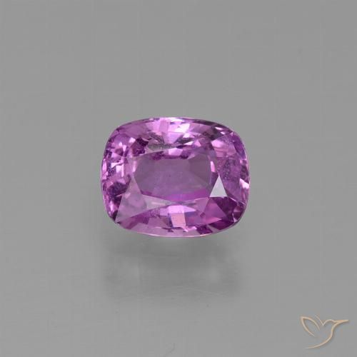 1.21ct Натуральный Средне-темно-фиолетовый Сапфир, Подушка, Чистота VS