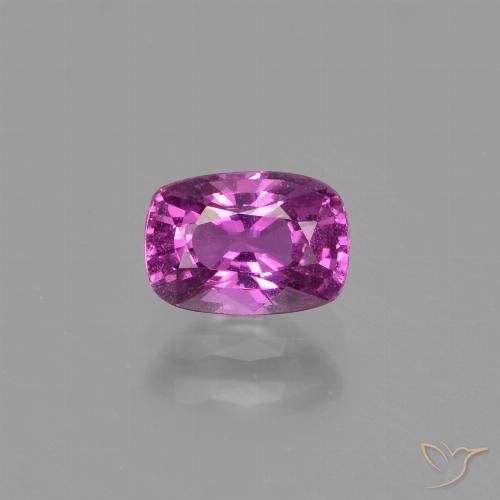 1.10ct Натуральный Ярко-пурпурный Сапфир, Подушка, Чистота VS
