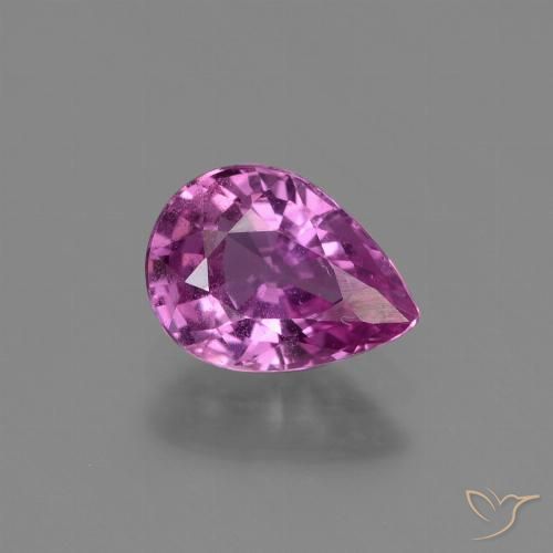 1.20ct Натуральный Средне-темно-фиолетовый Сапфир, Форма груши, Чистота VS