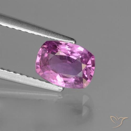 1.35ct Натуральный Средний фиолетовый Сапфир, Подушка, Чистота VS