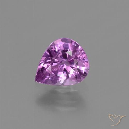1.07ct Натуральный Средне-темно-фиолетовый Сапфир, Форма груши, VS-SI