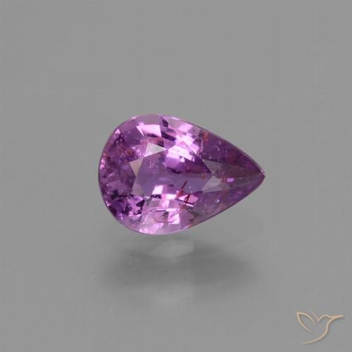 1.03ct Натуральный Фиолетово-пурпурный Сапфир, Форма груши, VS-SI