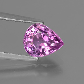 1.69 карата, натуральный Электрический фиолетовый Сапфир, Форма груши, Чистота VS