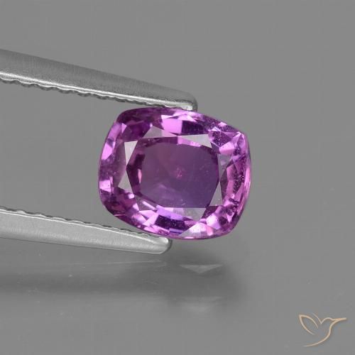 1.31ct Натуральный Интенсивный фиолетовый Сапфир, Подушка, Чистота VS