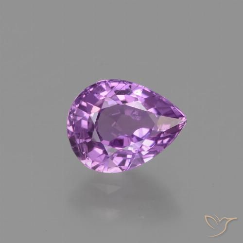 1.34ct Натуральный Средний фиолетовый Сапфир, Форма груши, Чистота VS