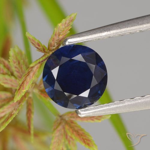 0.58ct Натуральный Сумеречный синий Сапфир, Круглый, Чистота VVS