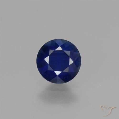 0.68ct Натуральный Сумеречный синий Сапфир, Круглый, Чистота VVS