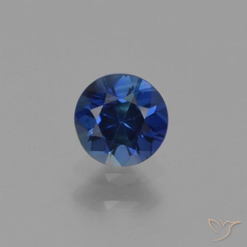 0.56ct Натуральный Темно-синий Сапфир, Круглый, Чистота VS