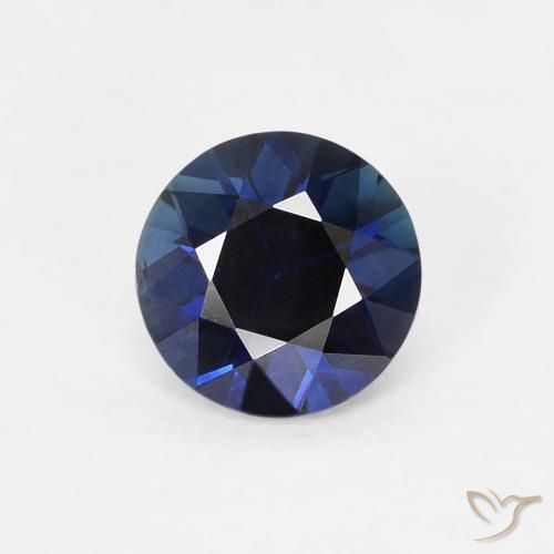 0.63ct Натуральный Сумеречный синий Сапфир, Круглый, Чистота VS