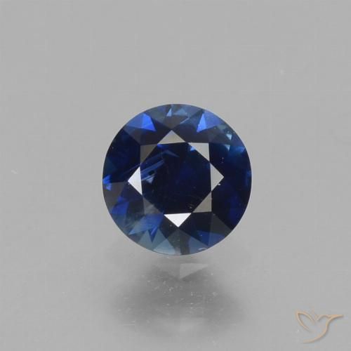 0.54ct Натуральный Сумеречный синий Сапфир, Круглый, Чистота VS
