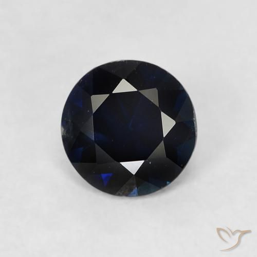0.57ct Натуральный Сумеречный синий Сапфир, Круглый, VVS-VS