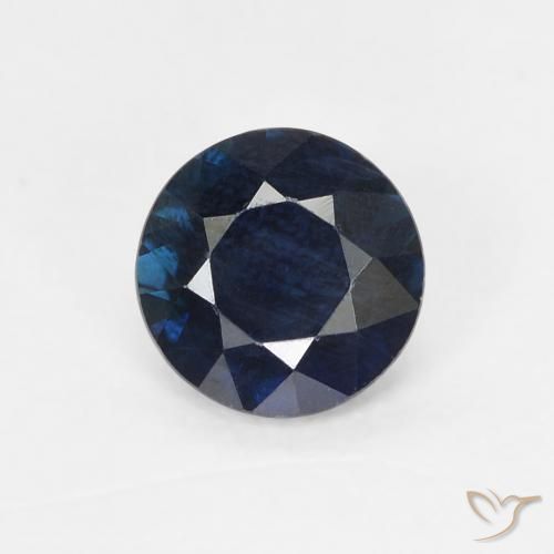 0.62ct Натуральный Сумеречный синий Сапфир, Круглый, Чистота VS