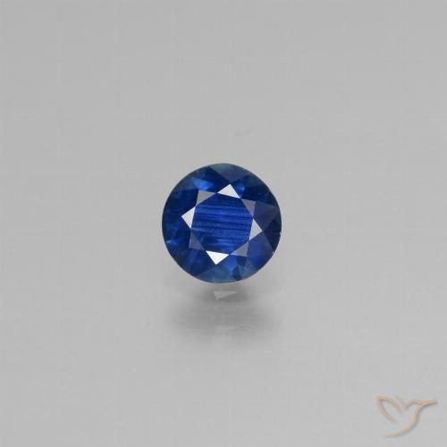0.52ct Натуральный Темно-синий Сапфир, Круглый, Чистота VS