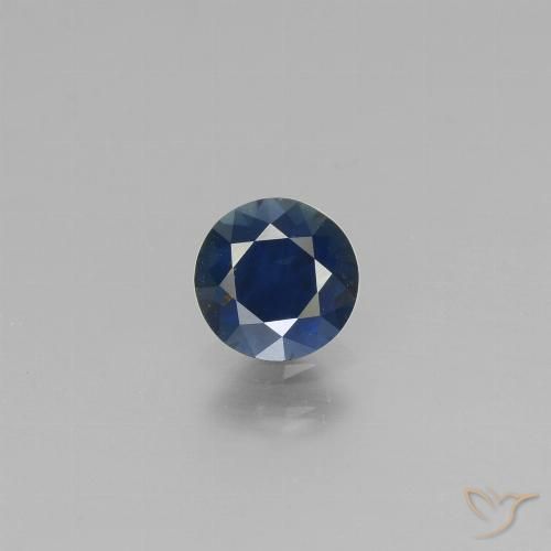0.69ct Натуральный Королевский синий Сапфир, Круглый, Чистота VS