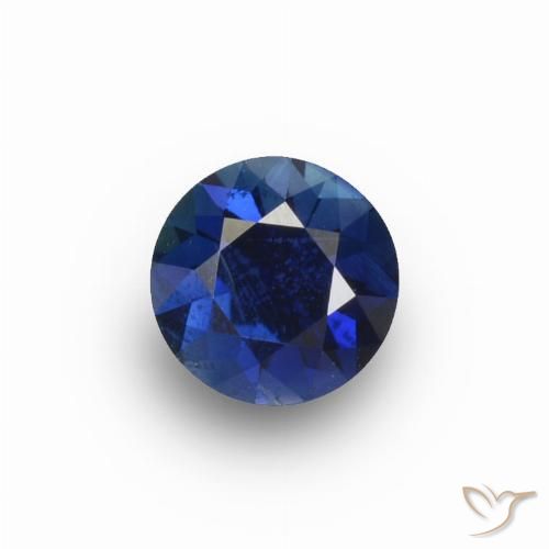 0.64ct Натуральный Сумеречный синий Сапфир, Круглый, Чистота VS