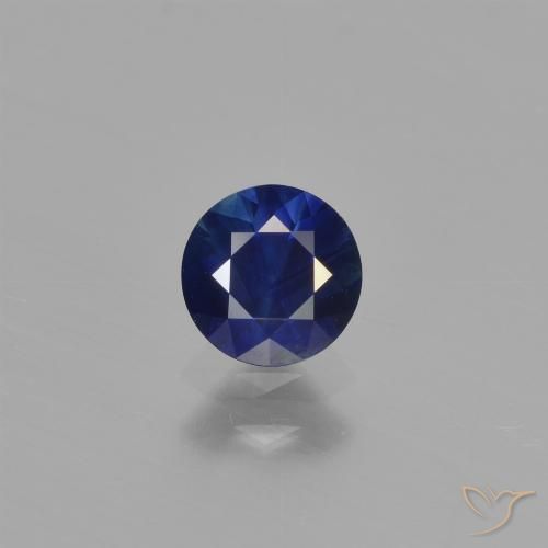 0.56ct Натуральный Сумеречный синий Сапфир, Круглый, Чистота VS