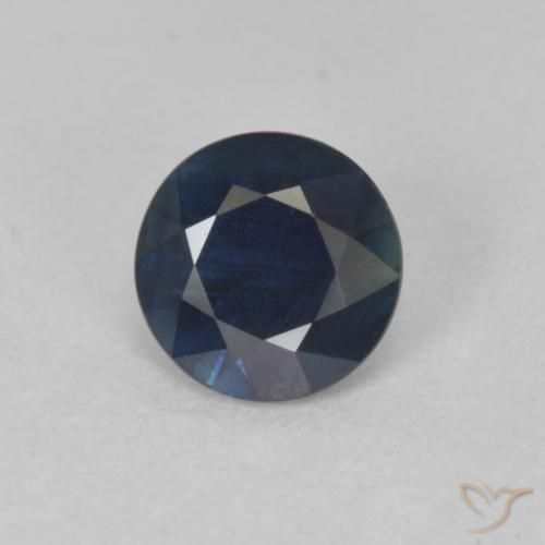 0.83ct Натуральный Сумеречный синий Сапфир, Круглый, Чистота VS