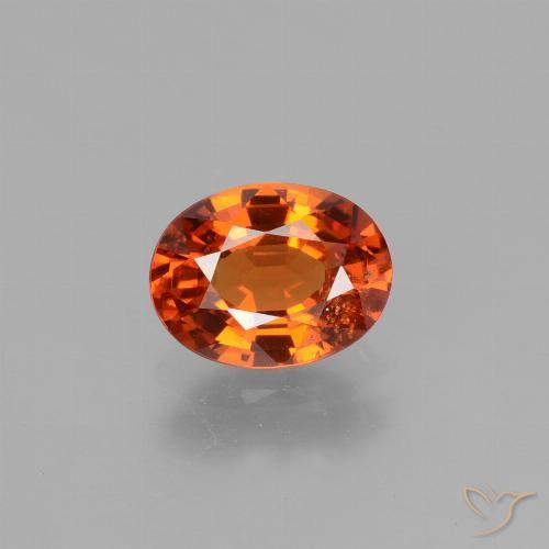 1.54ct Натуральный Огонь Оранжевый Сапфир, Овал, Чистота VS
