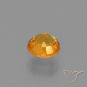 0.63 карата, натуральный Абрикос Апельсин Сапфир, Круглый, VVS-VS