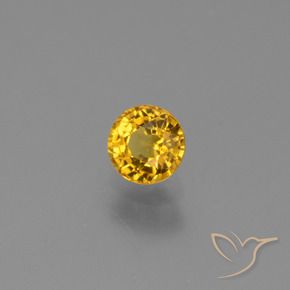 0.68 карата, натуральный Средний золотой Сапфир, Круглый, VVS-VS
