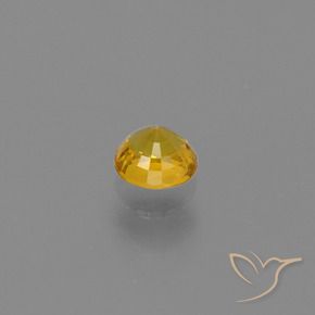 0.68 карата, натуральный Средний золотой Сапфир, Круглый, VVS-VS