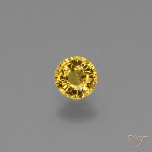 0.65ct Натуральный Золотой Сапфир, Круглый, VVS-VS