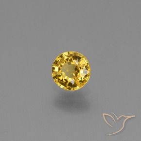 0.65 карата, натуральный Золотой Сапфир, Круглый, VVS-VS