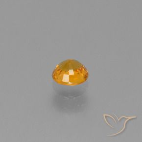 0.60 карата, натуральный Абрикос Апельсин Сапфир, Круглый, VVS-VS