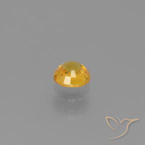 0.62 карата, натуральный Темно-золотой Сапфир, Круглый, Чистота VVS