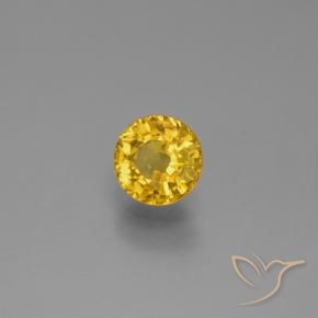 0.68 карата, натуральный Золотой Сапфир, Круглый, VVS-VS