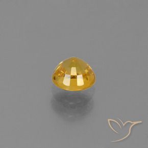 0.65 карата, натуральный Золотой Сапфир, Круглый, VVS-VS