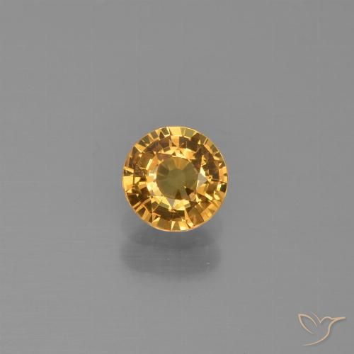 0.58ct Натуральный Средний апельсин Сапфир, Круглый, VVS-VS