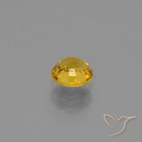 0.62 карата, натуральный Золотисто-оранжевый Сапфир, Круглый, VVS-VS