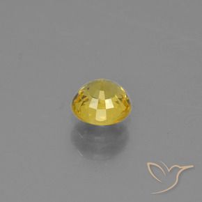 0.63 карата, натуральный Желтоватое золото Сапфир, Круглый, VVS-VS