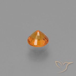0.64 карата, натуральный Абрикос Апельсин Сапфир, Круглый, VVS-VS