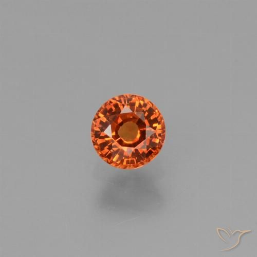 0.66ct Натуральный Средний апельсин Сапфир, Круглый, VVS-VS