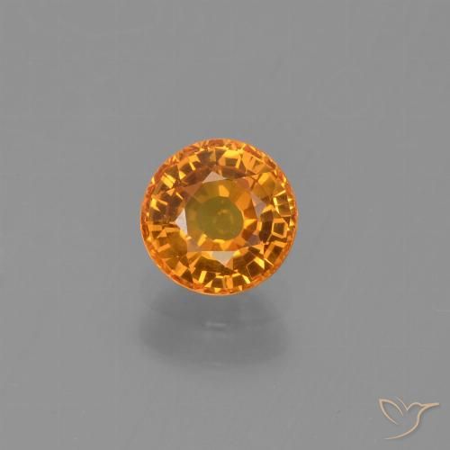 0.71ct Натуральный Средний апельсин Сапфир, Круглый, Чистота VS