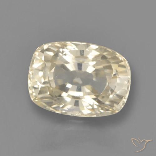 1.45ct Натуральный Светло-желтый Сапфир, Подушка, Чистота VVS