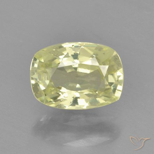 1.06ct Натуральный Лимонно-желтый Сапфир, Подушка, VVS-VS