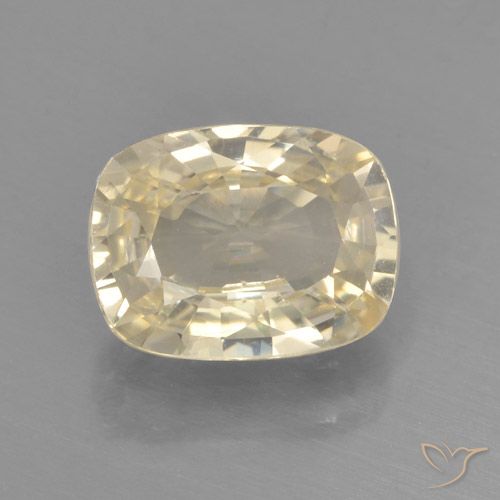 1.31ct Натуральный Светло-желтый Сапфир, Подушка, Чистота VVS
