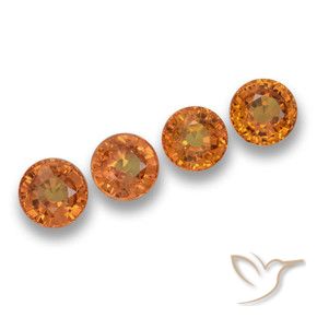 2.75 карата, натуральный Абрикос Апельсин Сапфир, Круглый, VVS-VS