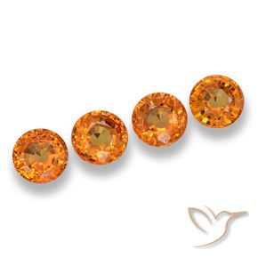 2.44 карата, натуральный Абрикос Апельсин Сапфир, Круглый, VVS-VS
