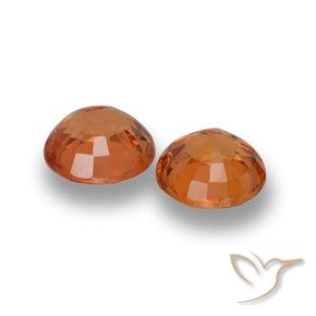 1.25 карата, натуральный Средний апельсин Сапфир, Круглый, VVS-VS
