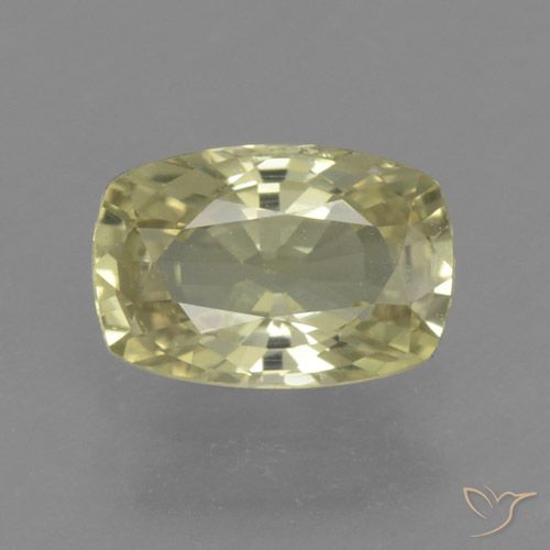 1.13ct Натуральный Средний желтый Сапфир, Подушка, Чистота VS