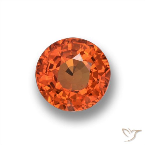 0.59ct Натуральный Средний апельсин Сапфир, Круглый, VVS-VS