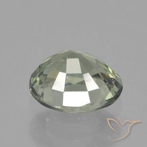 0.91 карата, натуральный Medium Light Green Сапфир, Овал, Чистота VS