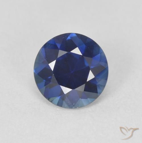 0.66ct Натуральный Сумеречный синий Сапфир, Круглый, Чистота VVS