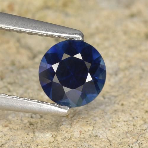 0.64ct Натуральный Сумеречный синий Сапфир, Круглый, Чистота VVS
