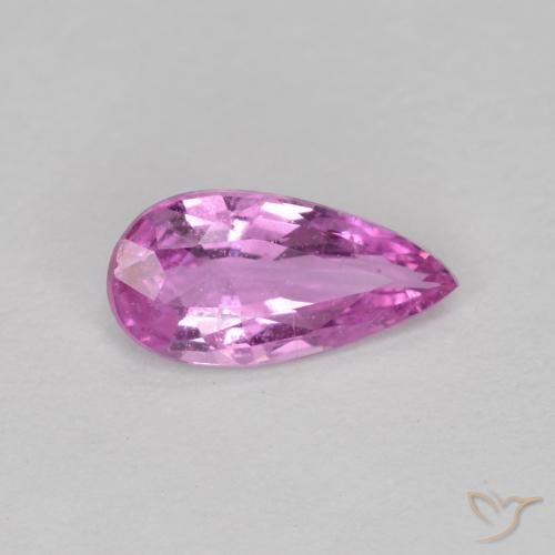 0.52ct Натуральный Средний фиолетовый Сапфир, Форма груши, Чистота VS