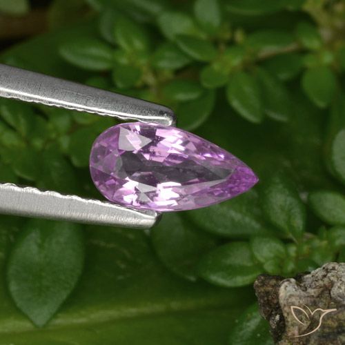 0.44ct Натуральный Розовато-фиолетовый фиолетовый Сапфир, Форма груши, VVS-VS